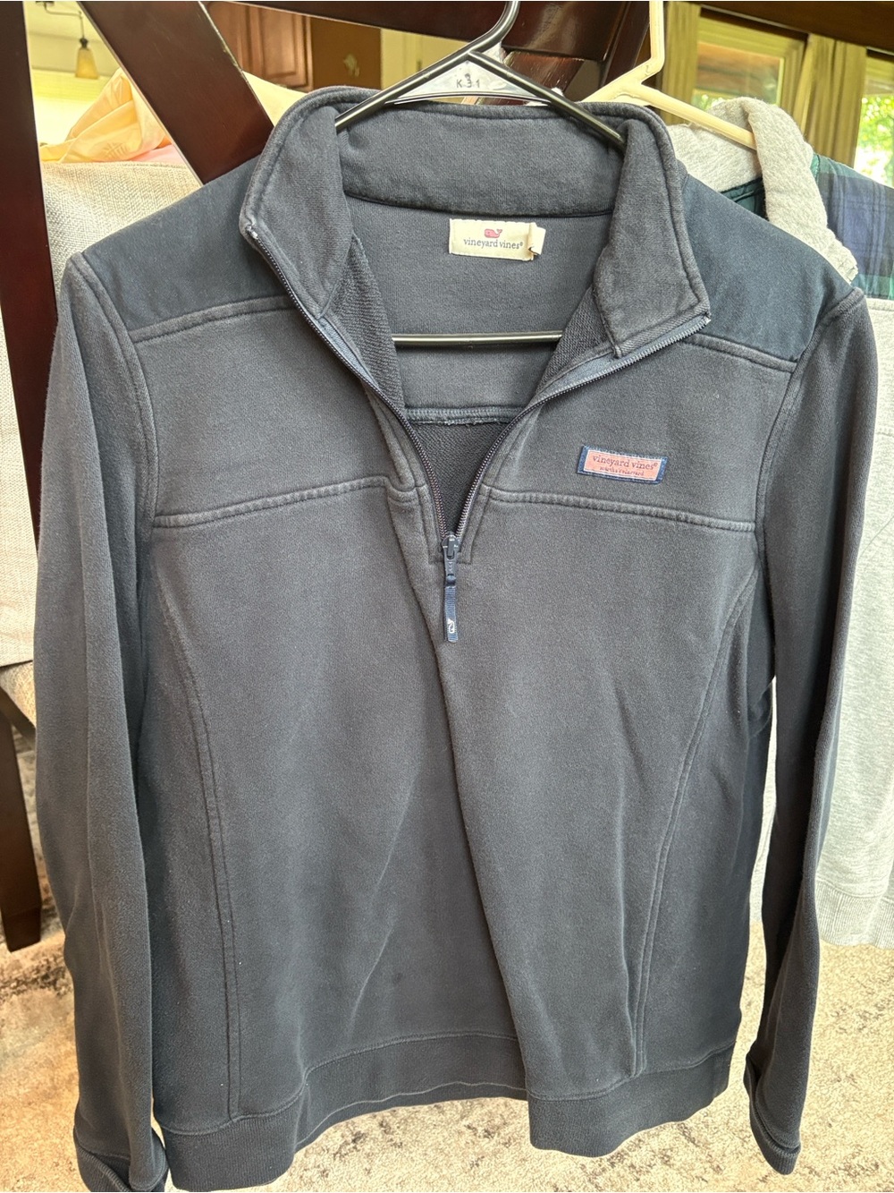 Vineyard Vines Men's Half-Zip Fleece Pullover - Black